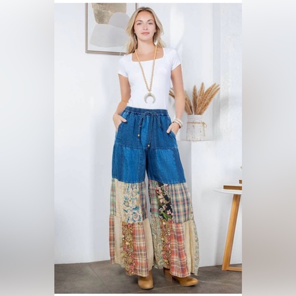 Young Threads boho patchwork pants - Picture 5 of 5